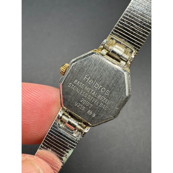 Vintage Women's Helbros Analog Quartz Watch Gold & Silver Tone Japan Mov't - Picture 6 of 6